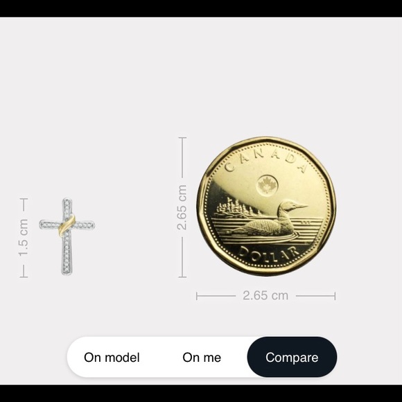 Diamond Accent Wrap Cross Pendent In 10k Two-Tone Gold - Picture 5 of 6